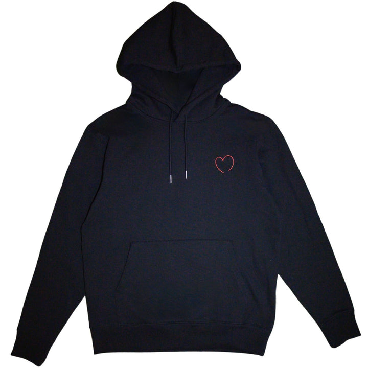 Sweat à Capuche Noir - Je t’aime