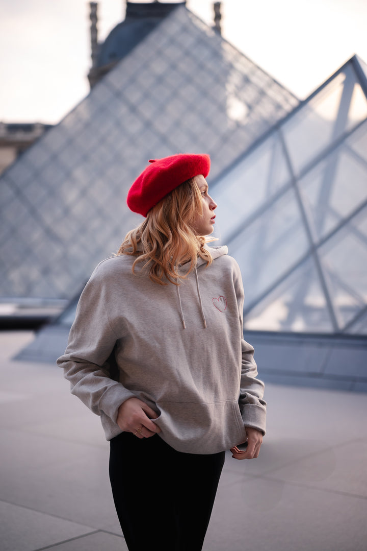 Sweat à Capuche Gris - Je t’aime